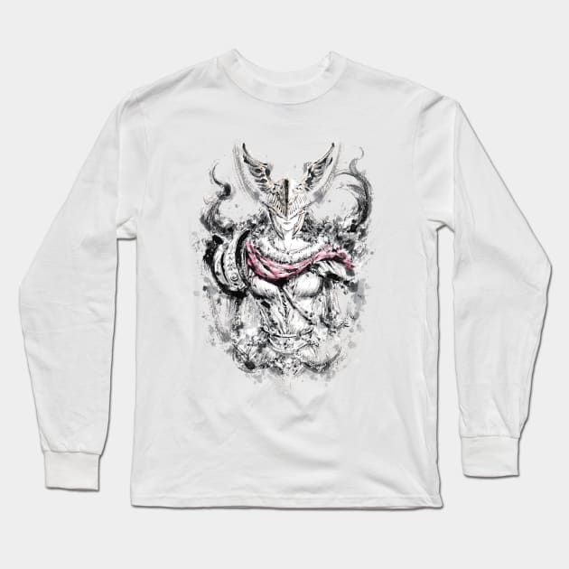 Malenia Watercolor Long Sleeve T-Shirt by Nero